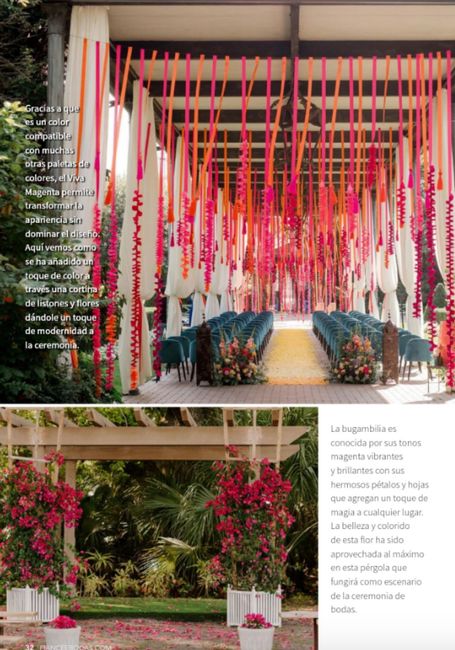 Incorpora el Viva Magenta a tu boda 2