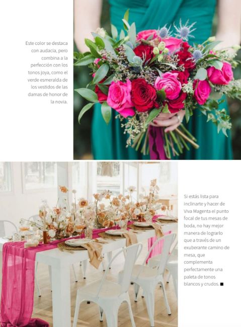 Incorpora el Viva Magenta a tu boda 5