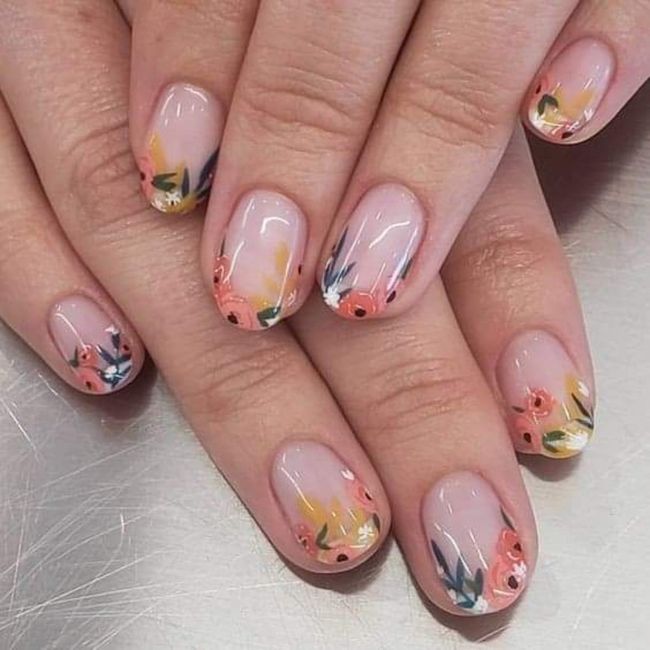 Primavera:uñas con diseños de delicadas flores🌸🌺🌹 8