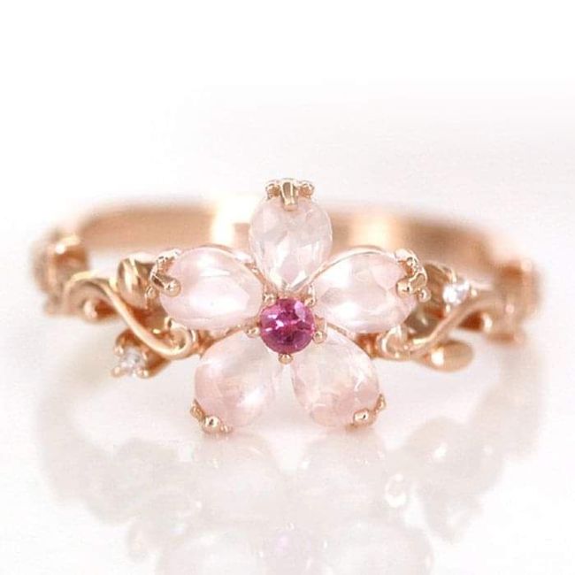 Anillos de compromiso con forma de flor 🌺 1