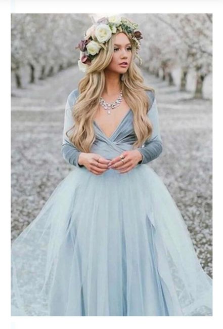 Vestidos de novia en color azul 💙 8