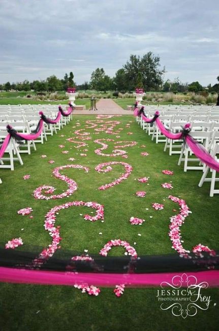 Tu boda con rayas y color fucsia 4