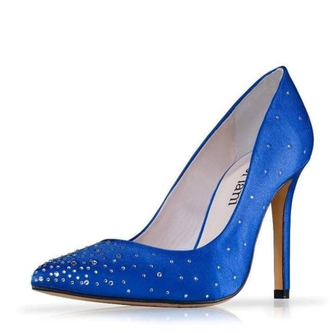 Zapatos para novias en azul rey - 3