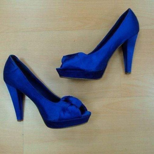 Zapatos para novias en azul rey - 8