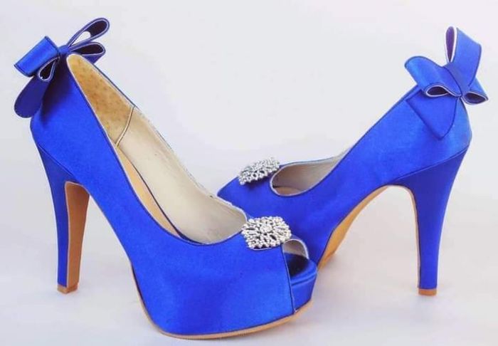 Zapatos para novias en azul rey - 9