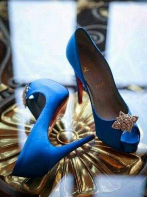 Zapatos para novias en azul rey - 11