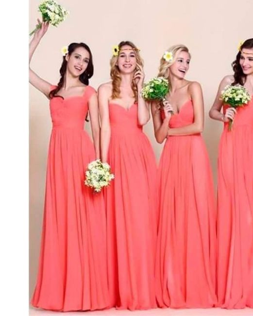 Damas de honor en color coral - 6