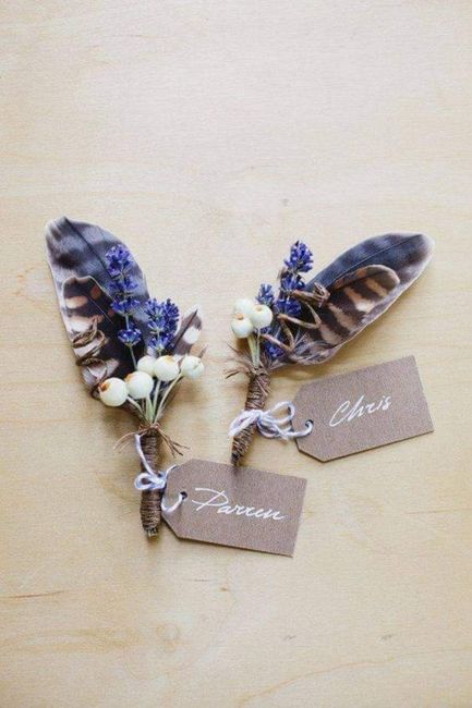 Boutonniere con estilo bohemio 1