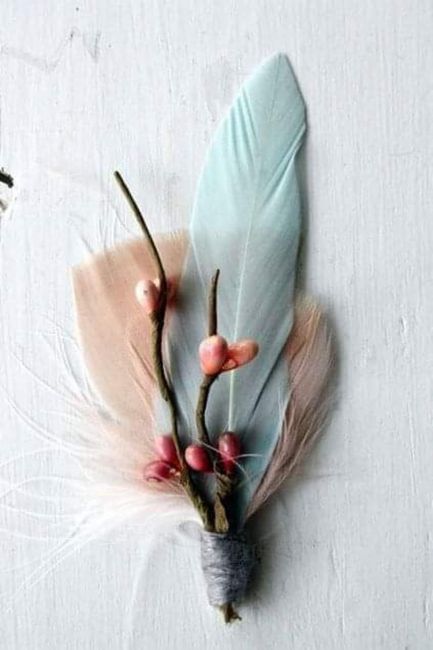 Boutonniere con estilo bohemio - 3
