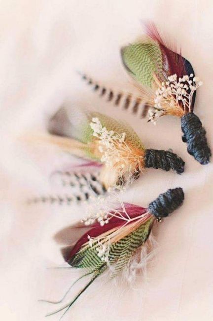 Boutonniere con estilo bohemio - 4