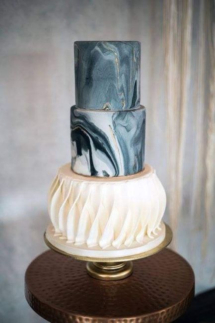 Pasteles con efecto mármol 3