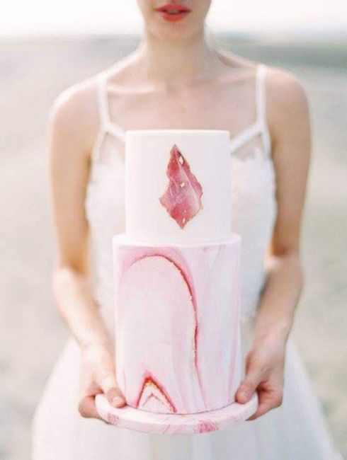 Pasteles con efecto mármol 17