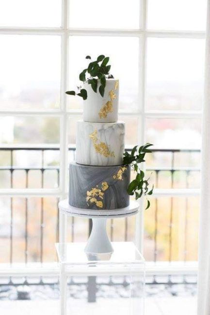 Pasteles con efecto mármol 19