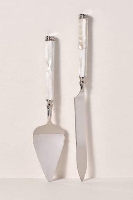 Cuchillo y palita para el pastel 2