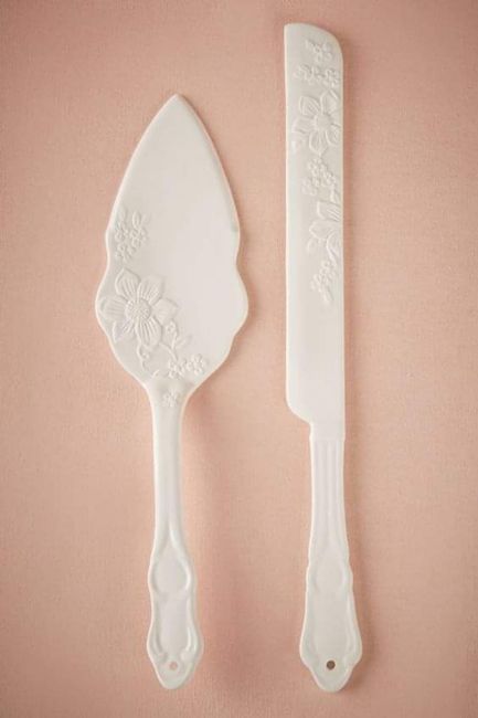 Cuchillo y palita para el pastel 3