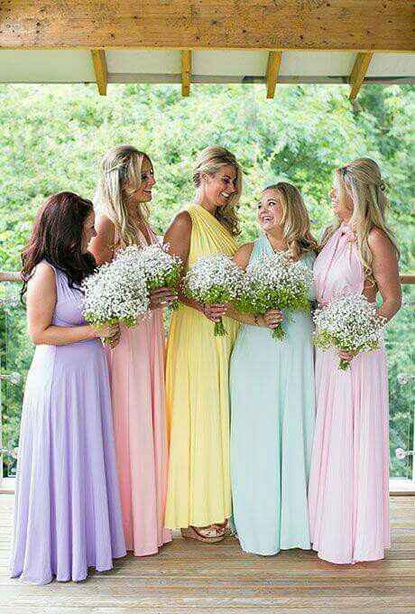 Damas de honor en colores pastel - Foro Moda Nupcial 