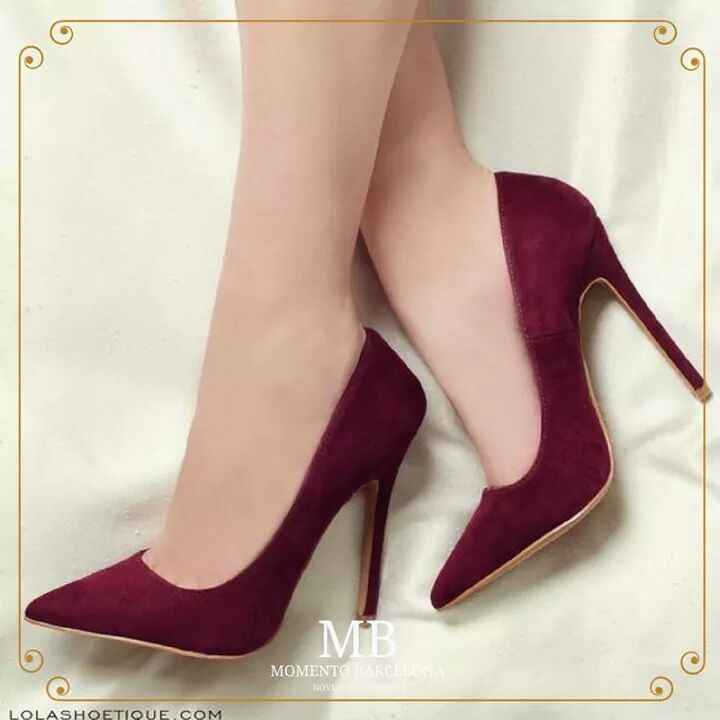 Para novias invierno zapatillas color vino Foro Moda Nupcial