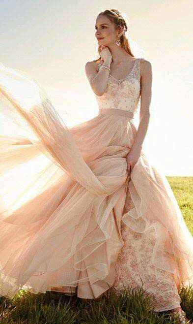 Vestidos rosas para novia 3