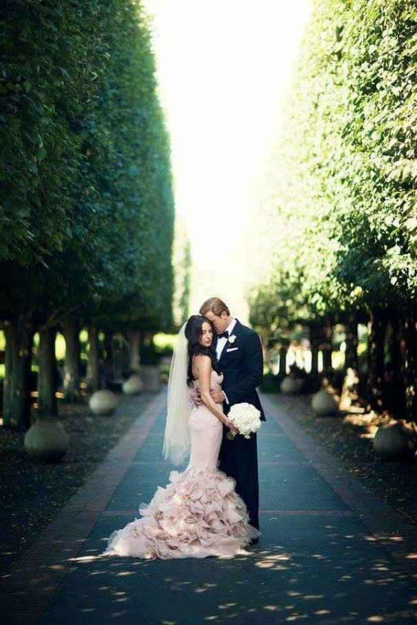 Vestidos rosas para novia 10