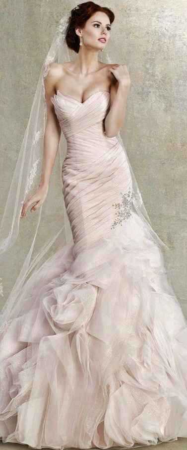 Vestidos rosas para novia 16