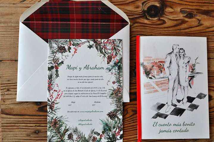 Invitaciones para boda en diciembre 🎄🎅❄⛄ 2