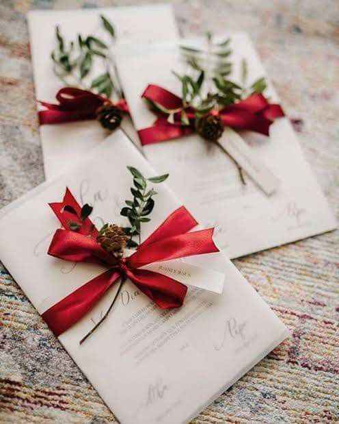 Invitaciones para boda en diciembre 🎄🎅❄⛄ 3