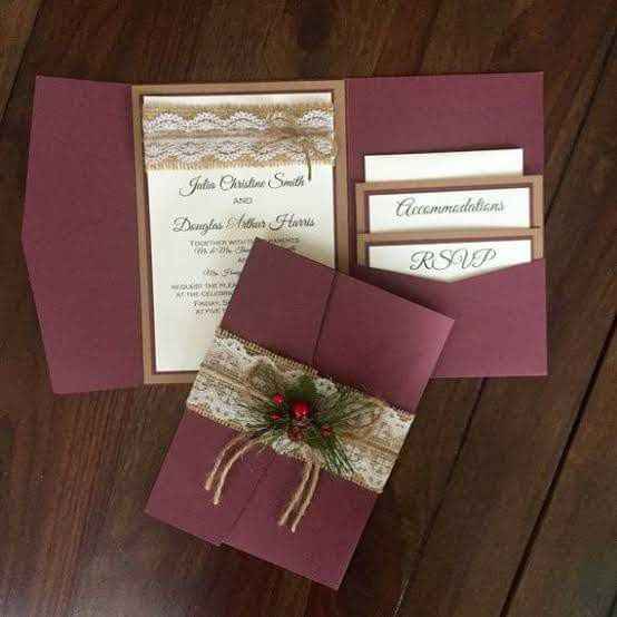 Invitaciones para boda en diciembre 🎄🎅❄⛄ 4