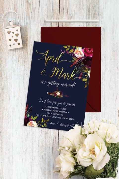 Invitaciones para boda en diciembre 🎄🎅❄⛄ 14