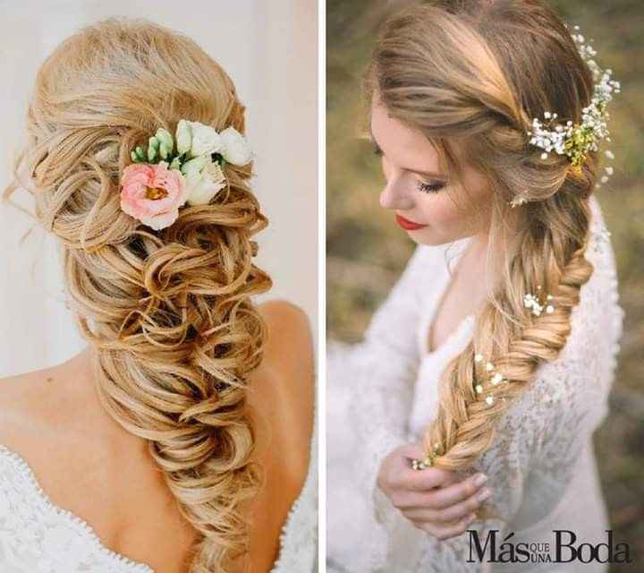Peinados con accesorios florales 🌼🌹🌻 14