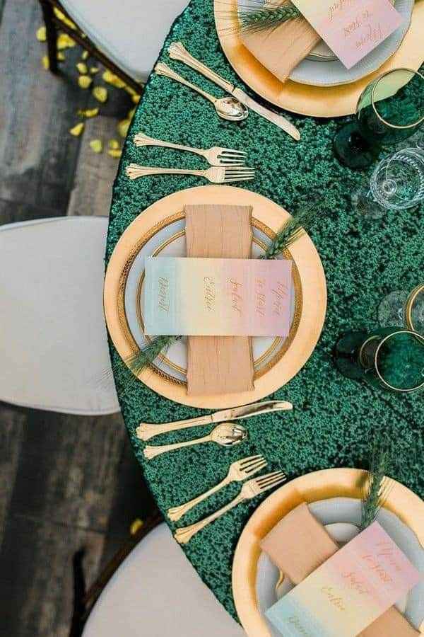Boda en verde y dorado 25