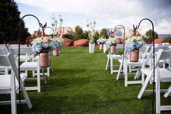 Caminos al altar con mason jars - 2