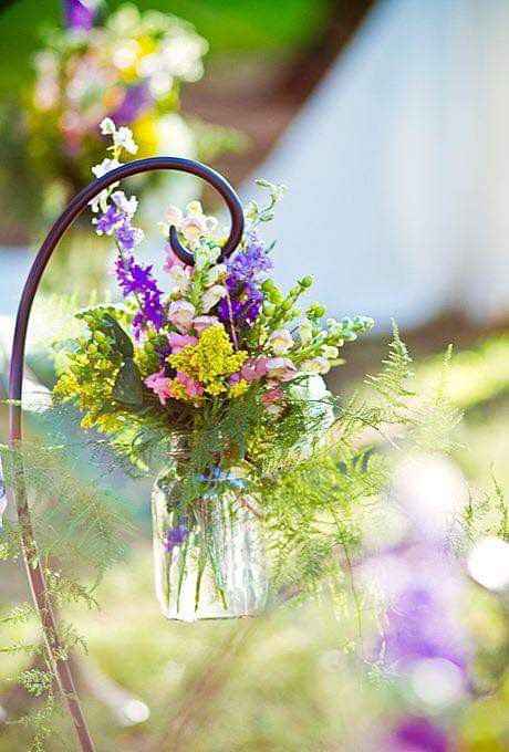 Caminos al altar con mason jars - 7