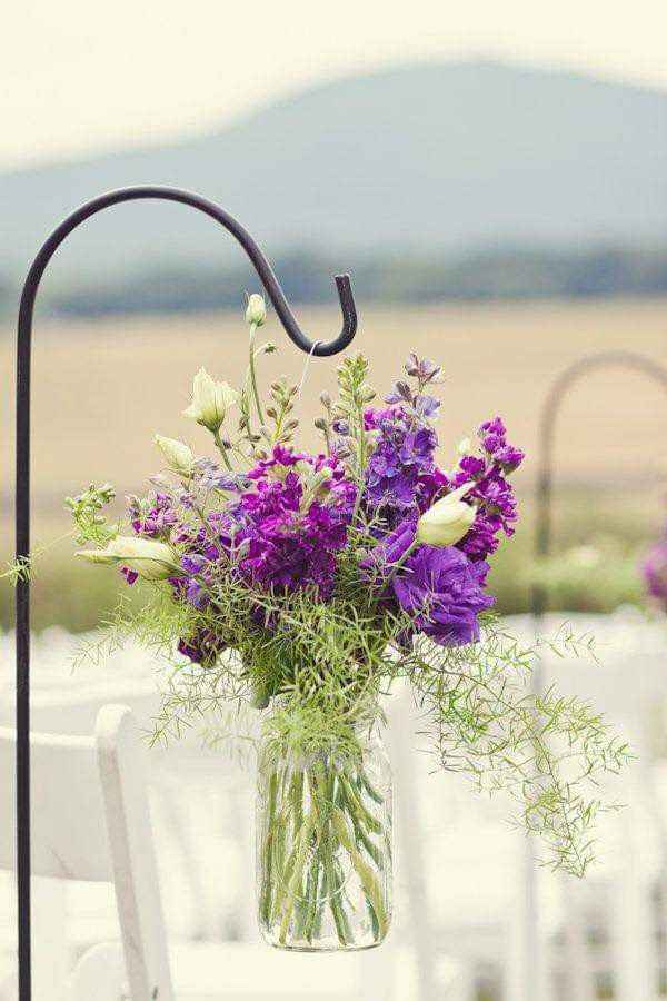 Caminos al altar con mason jars - 8