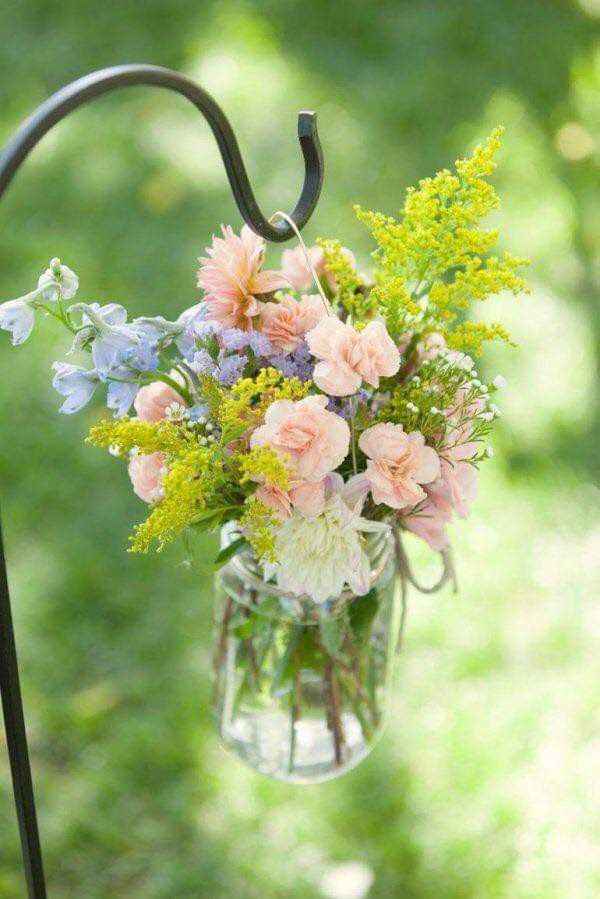 Caminos al altar con mason jars - 12