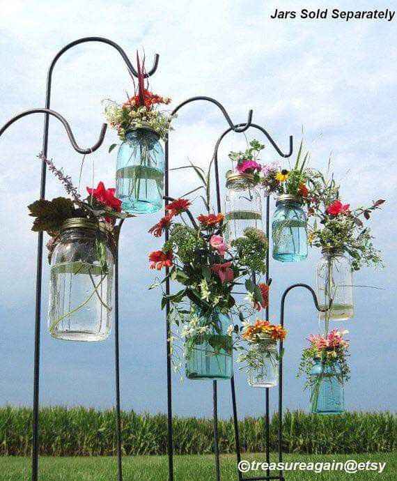 Caminos al altar con mason jars - 15