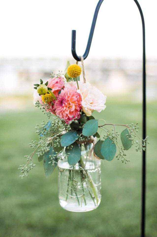 Caminos al altar con mason jars - 17