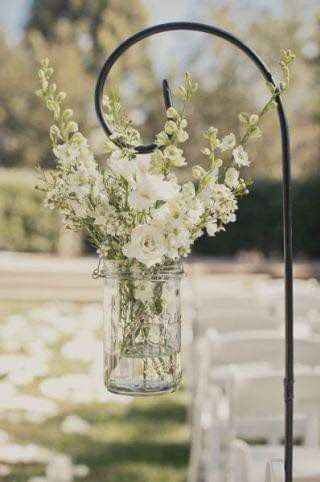 Caminos al altar con mason jars - 18