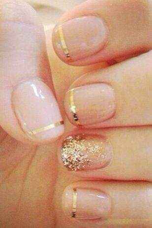 Invierno: uñas con tonos dorados 8