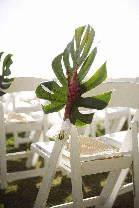 Monstera como decoración en tu boda 1