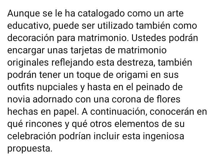 Papiroflexia como decoración 1