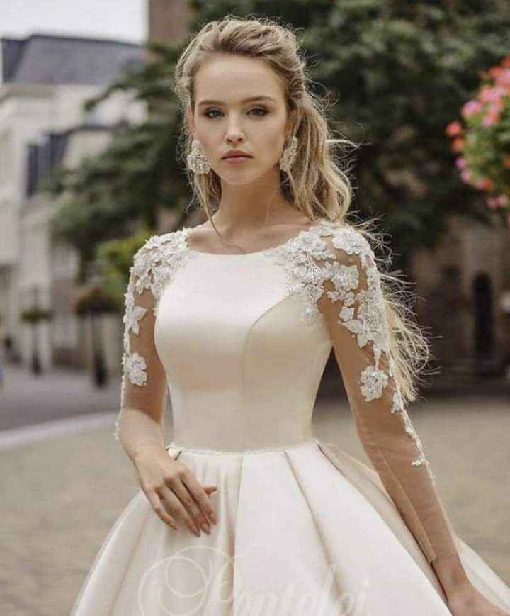 Vestidos con satín y encaje 2