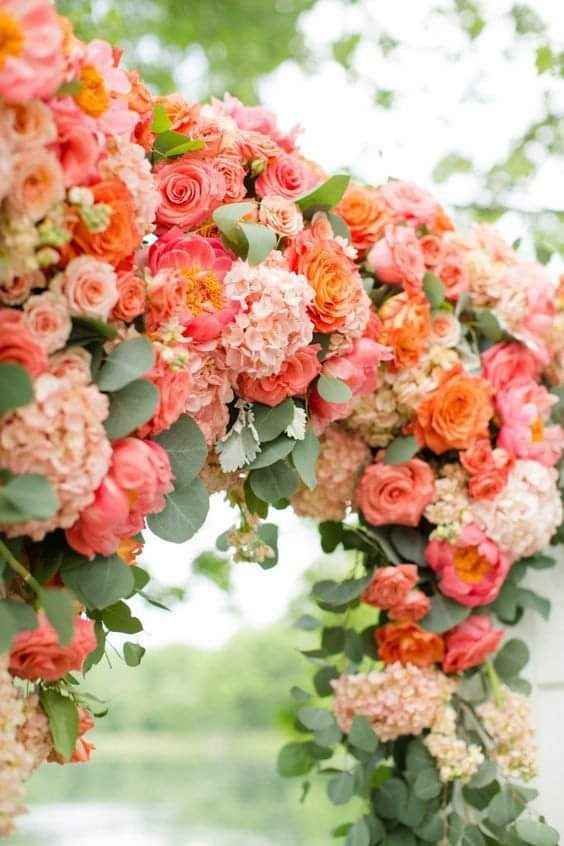 Flores en color durazno para tu boda 4