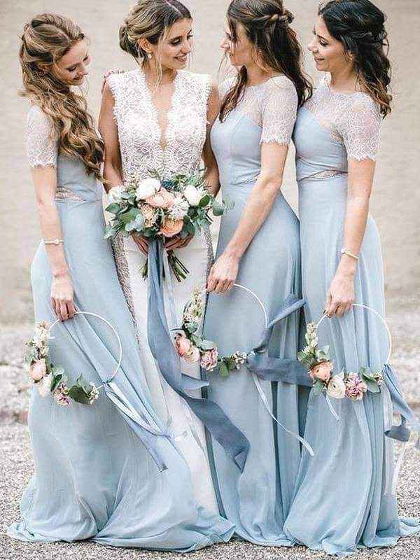 Vestidos para damas con acentos en azul 4