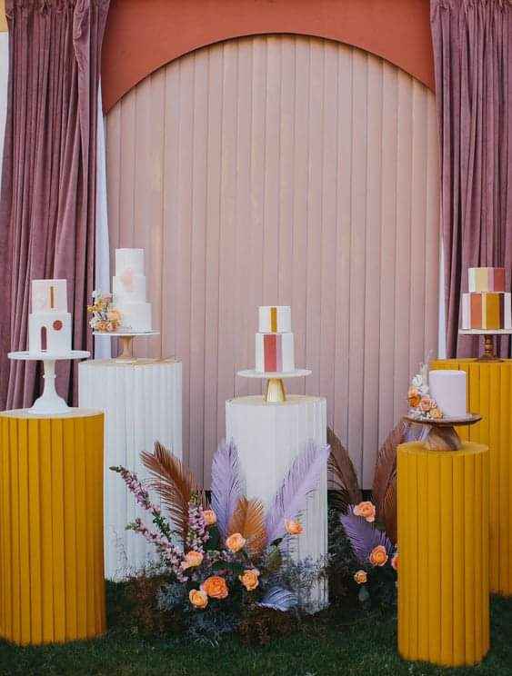 Acentos rosa,naranja y amarillo en tu boda 1