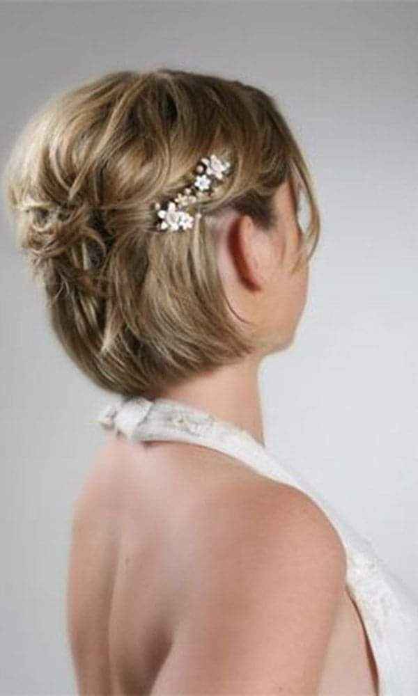 Peinados para novias con cabello corto 1