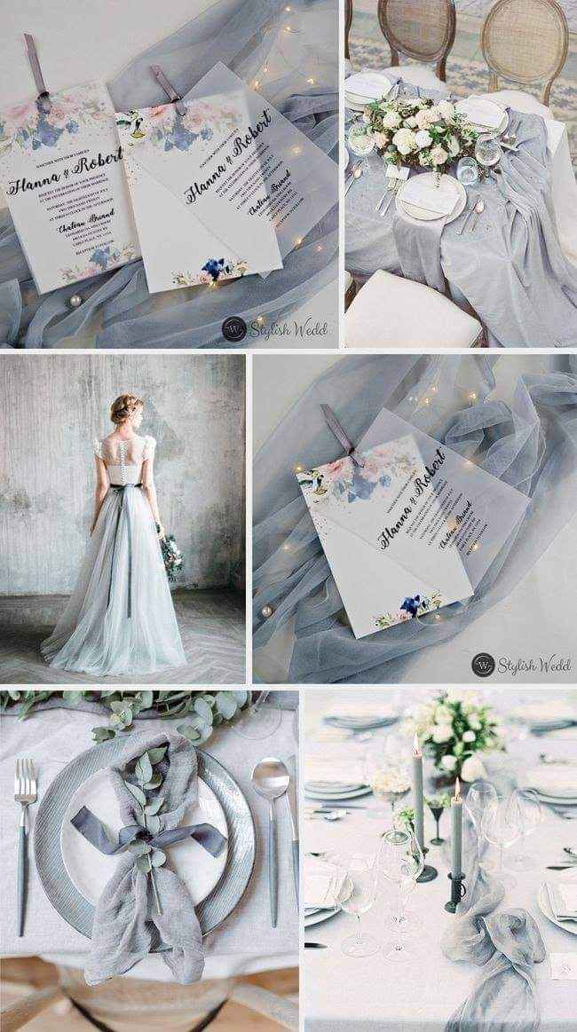Verano: tu boda con acentos en azul grisáceo 7