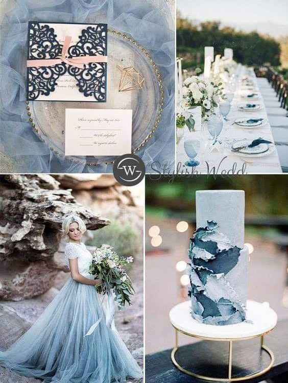 Verano: tu boda con acentos en azul grisáceo 9