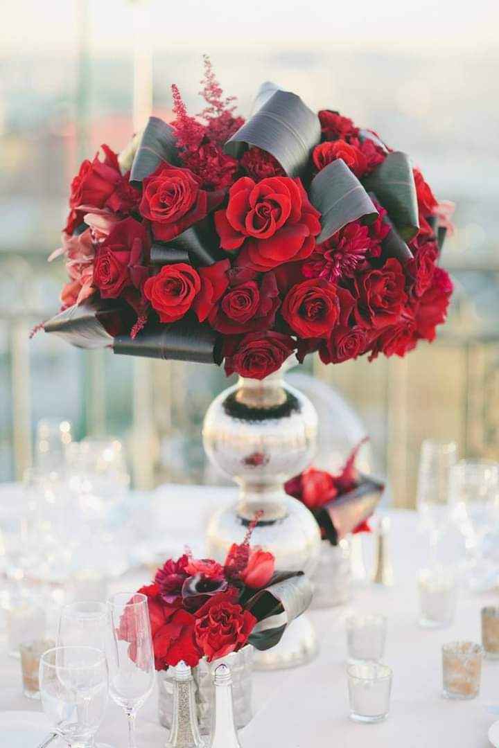 Boda con acentos de color rojo 14