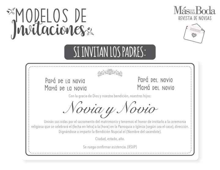 ¿Cómo pueden ir escritas sus invitaciones? 1