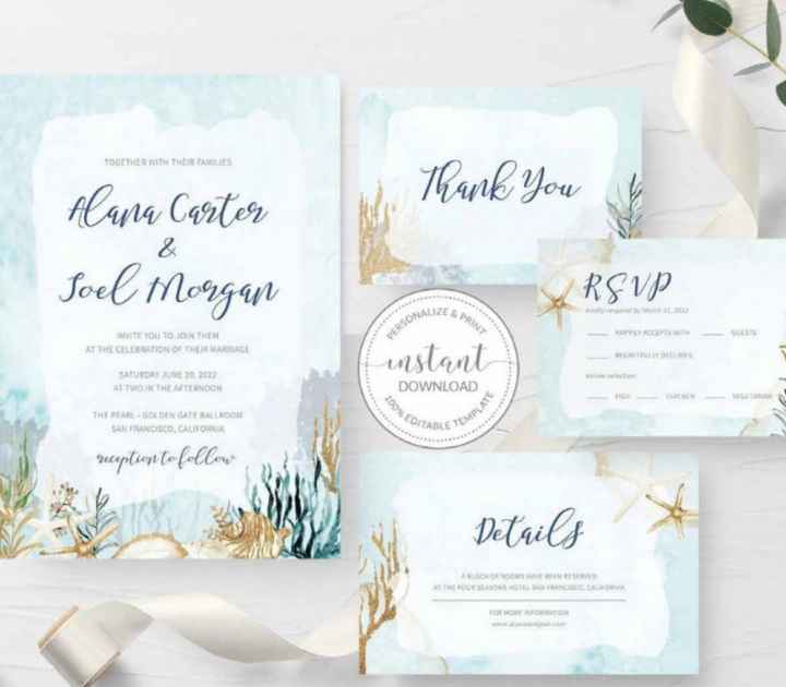 Invitaciones para una boda en la playa - 2